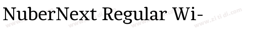 NuberNext Regular Wi字体转换
